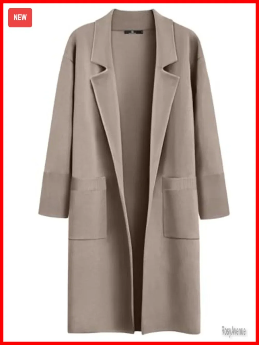 Oversized Long Cardigan Sweater Coatigan Shawl Collar Knit Jacket